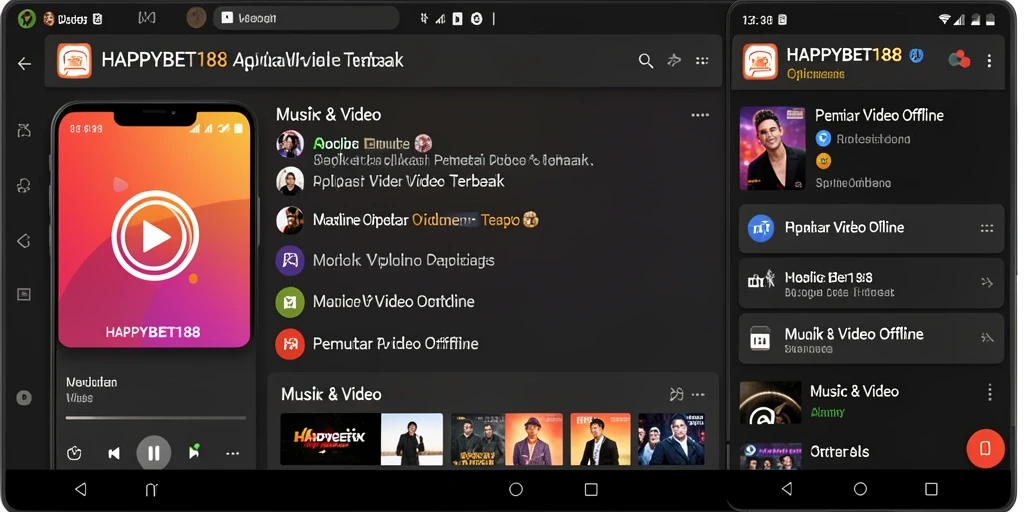 Antarmuka sederhana dari aplikasi Pemutar Video Offline HAPPYBET188.