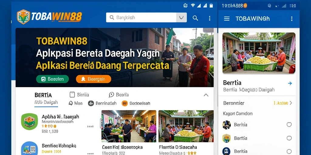 Antarmuka aplikasi TOBAWIN88 yang informatif dan interaktif.