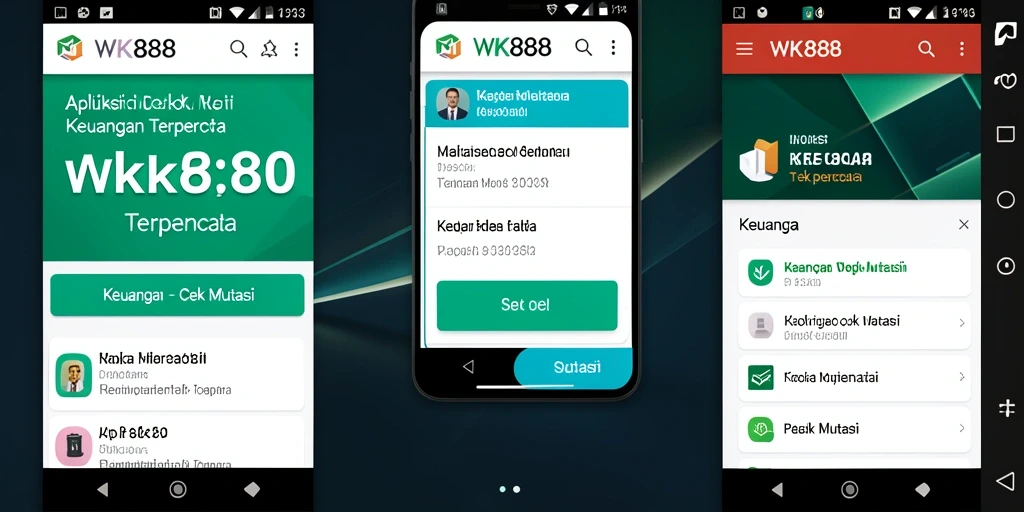 Tampilan antarmuka aplikasi Cek Mutasi WK888 yang informatif.