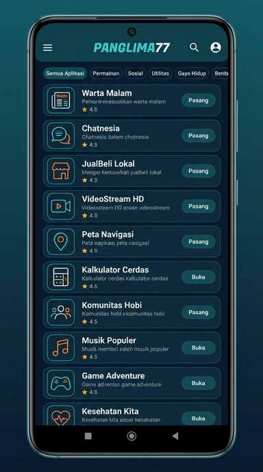 panglima77 | Indeks Aplikasi Populer dan Kanal Uji Terbaik