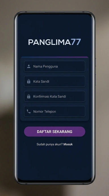 Panduan Registrasi Akun Baru panglima77