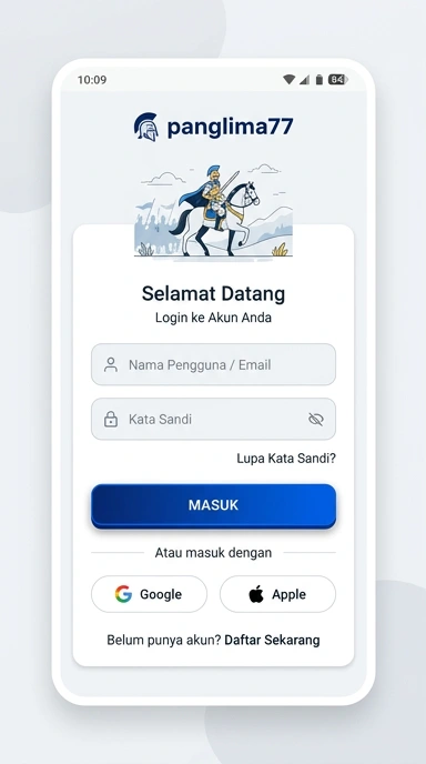 Masuk Akun Panglima77 untuk Pengguna Android